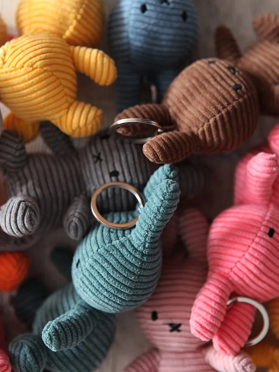 Nijntje Sleutelhanger Corduroy Yellow ECO 10 cm - Knuffel Yellow