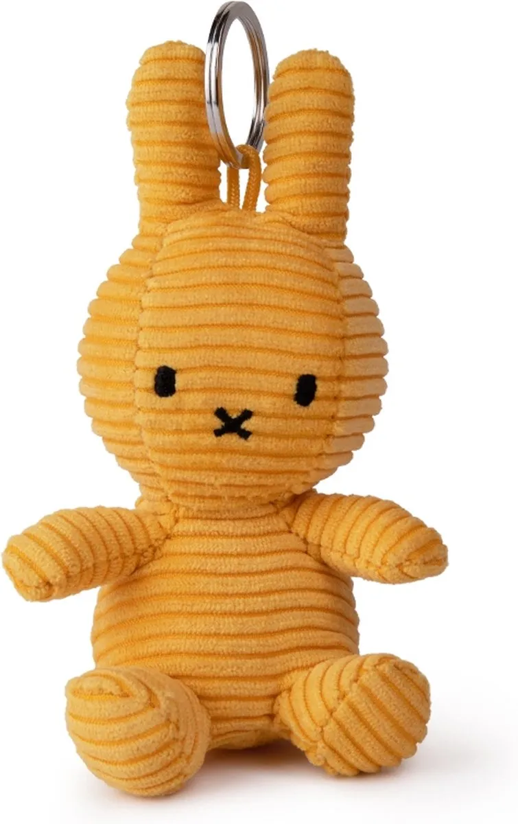Nijntje Sleutelhanger Corduroy Yellow ECO 10 cm - Knuffel Yellow
