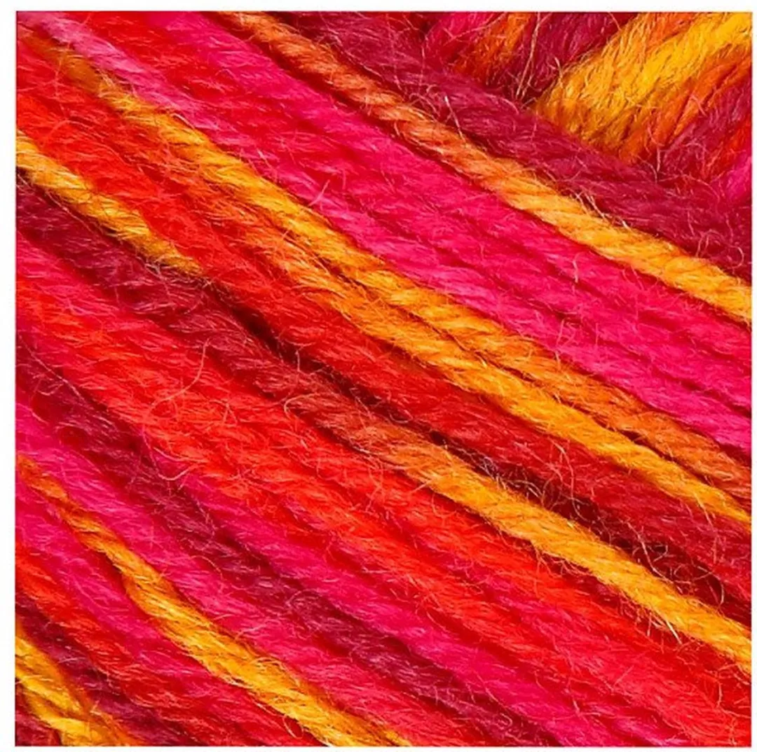 Creativ Company Creotime Sokkenwol 50g - Multigekleurd Rood/Oranje