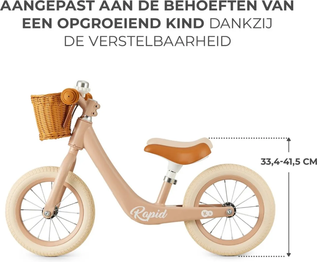 KinderKraft RAPID 2 Loopfiets Magnesium Frame Roze - 30cm