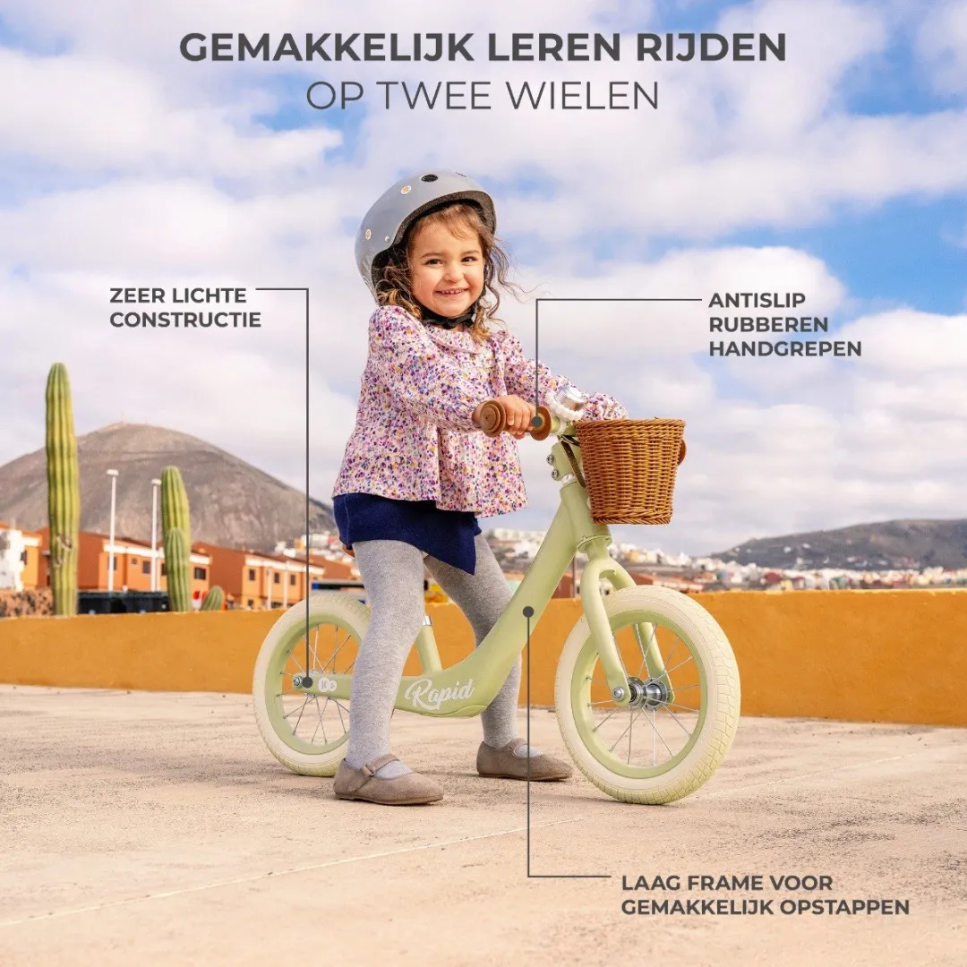 KinderKraft RAPID 2 Loopfiets Magnesium Frame Roze - 30cm