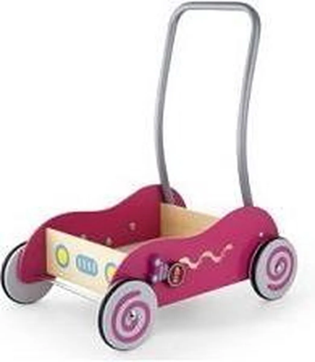 Simply For Kids Houten Duwwagen - Roze