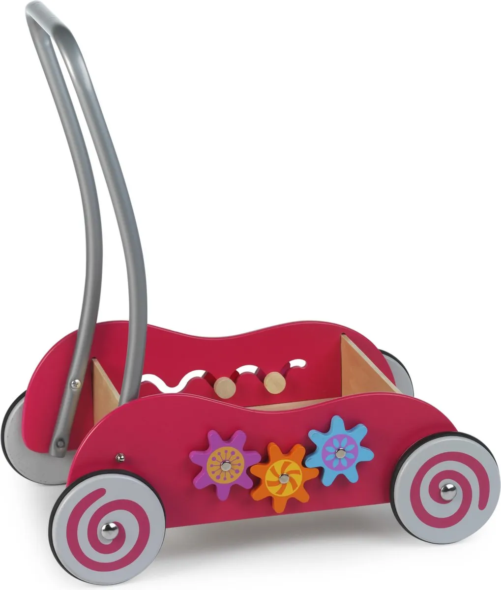 Simply For Kids Houten Duwwagen - Roze