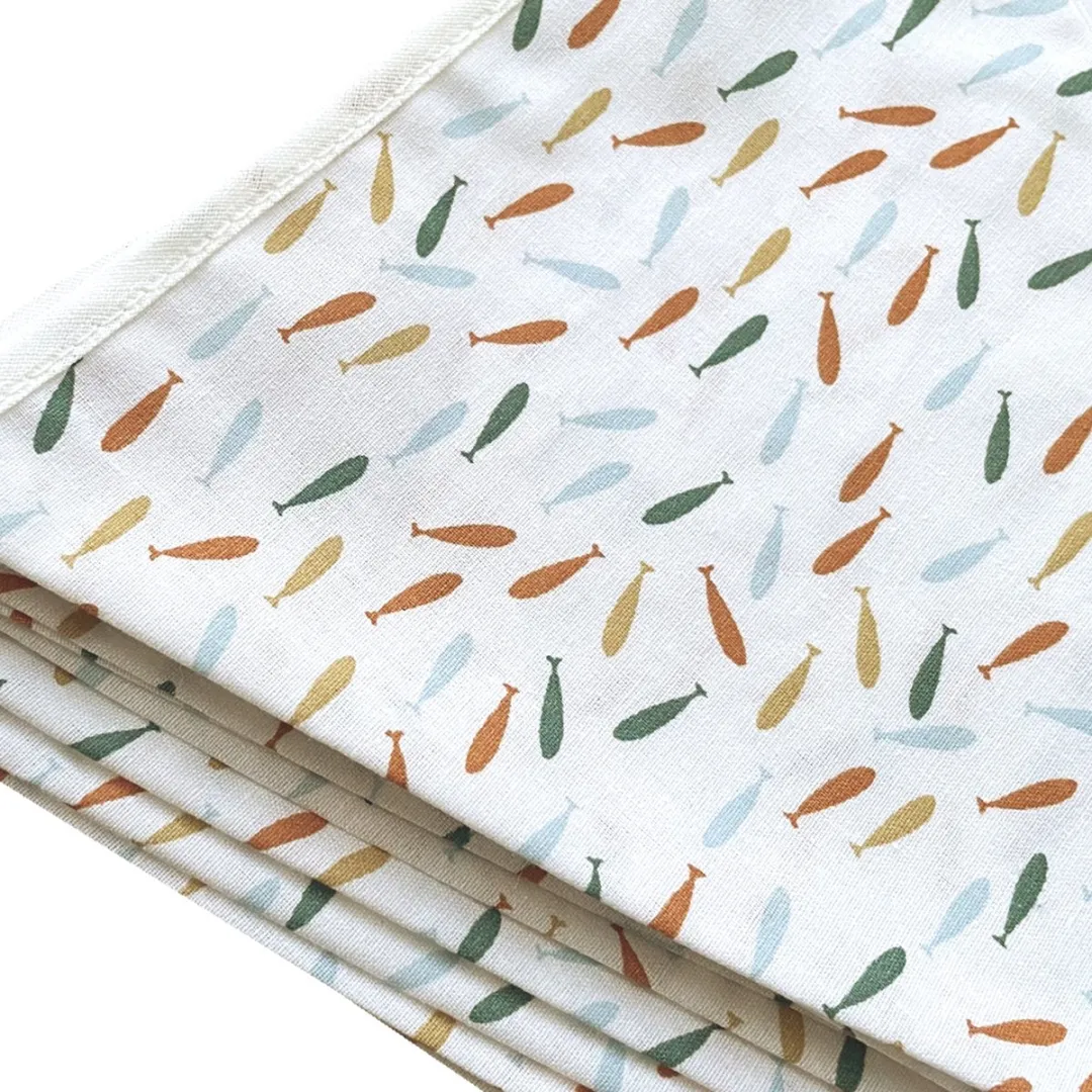 BINK Bedding Stoffen Slinger Fish Naturel L - 5m 9 Vlaggetjes