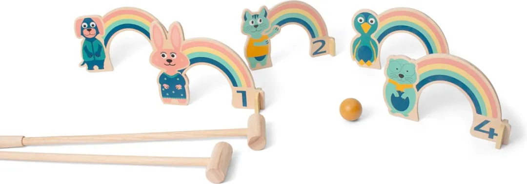 BS Toys Regenboog Croquet Spel 9-delig