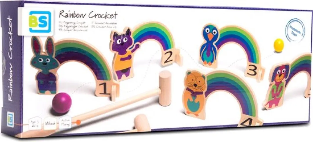 BS Toys Regenboog Croquet Spel 9-delig