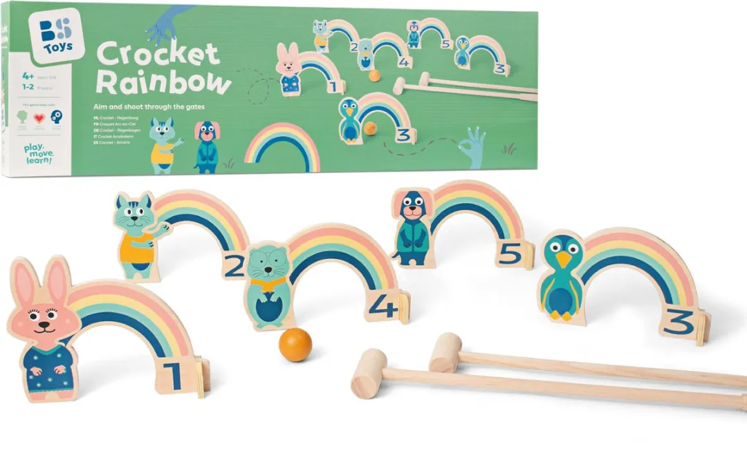 BS Toys Regenboog Croquet Spel 9-delig - afbeelding 6 van 6