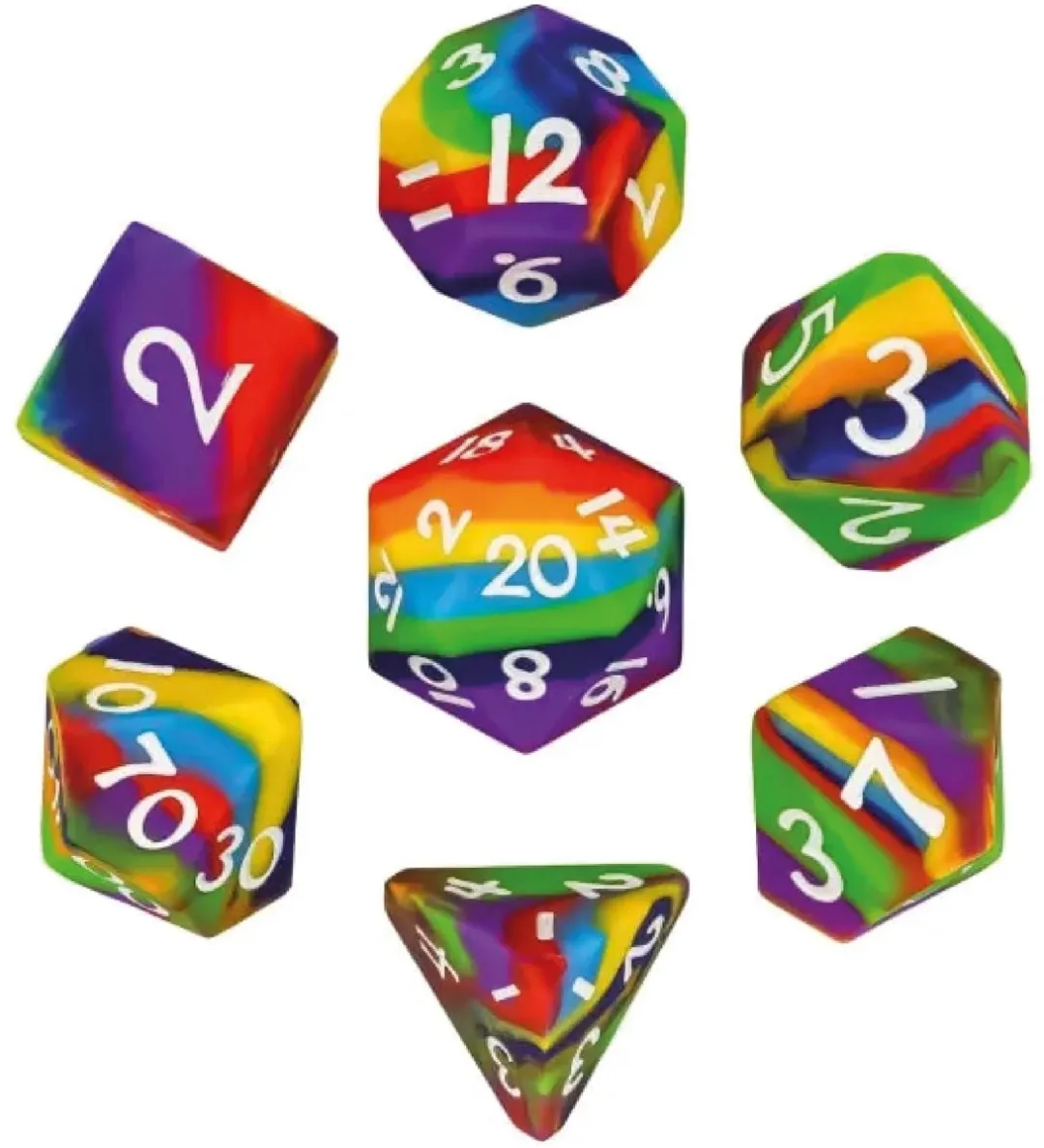 Lapi Toys D&D Polydice Regenboog Set