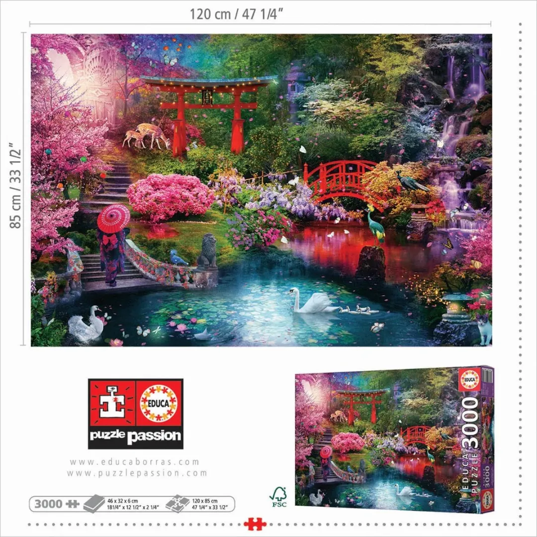 Educa Puzzel 3000 Stuks Japanse Tuin