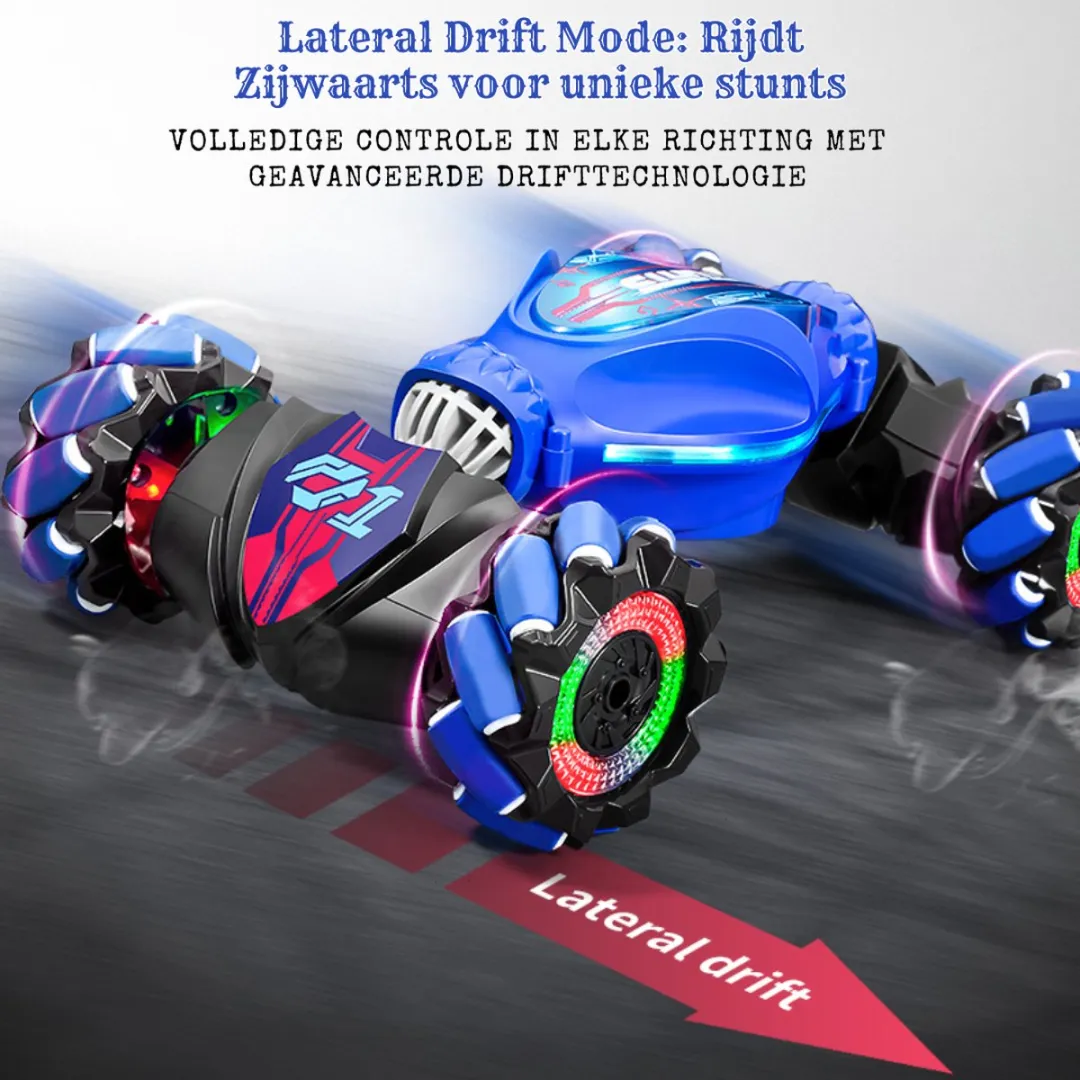 360 Toys® - Bestuurbare Auto - RC Auto - Speelgoed 9 jaar - 4WD - Auto op afstandsbediening - 360° Draaien - Controller & Hand Bestuurbaar - - Voor Binnen & Buiten - Radiografisch - Robot Speelgoed - Donkerblauw