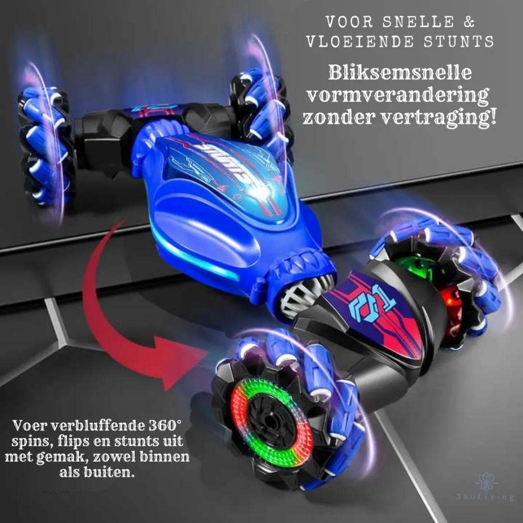 360 Toys Bestuurbare Auto 4WD - Donkerblauw - afbeelding 6 van 6