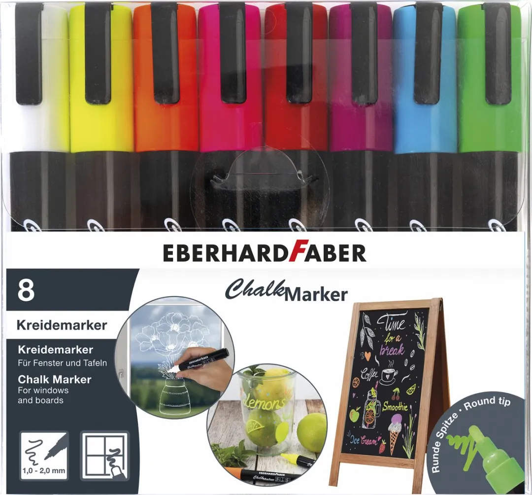 Eberhard Faber Krijtmarker- Set à 8 stuks - EF-558308