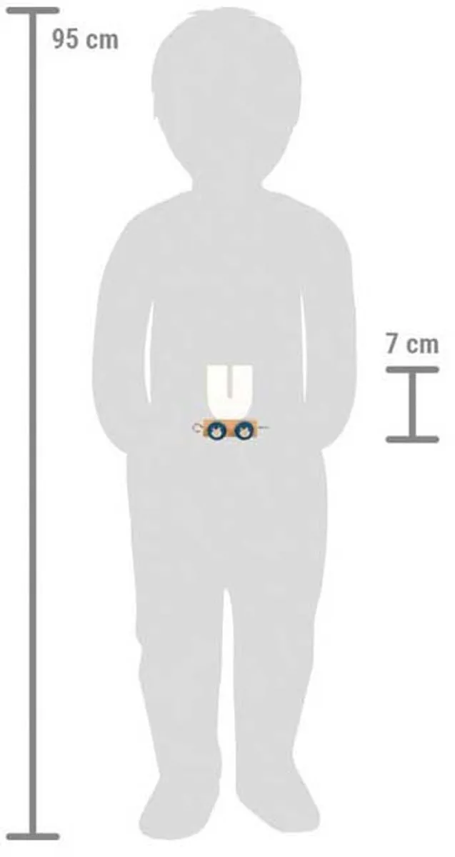 Small Foot Houten Lettertrein Polar U - Multikleur