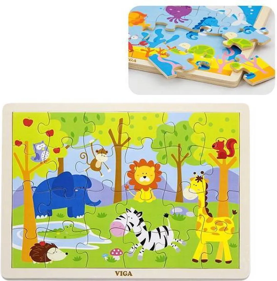 Viga Toys Safari Puzzel 24 Stuks