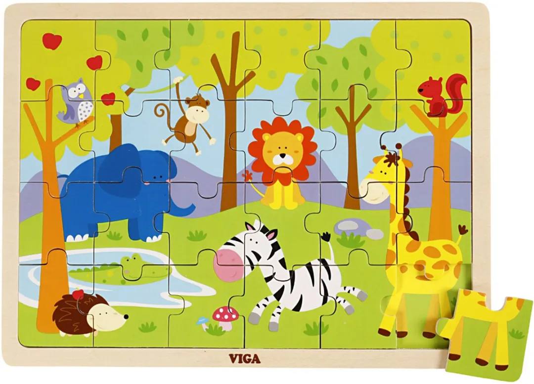 Viga Toys Safari Puzzel 24 Stuks - Meerkleurig