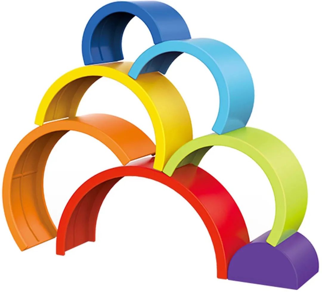 Toi-Toys Little Stars Baby Stapeltoren Regenboog - 6 Stuks