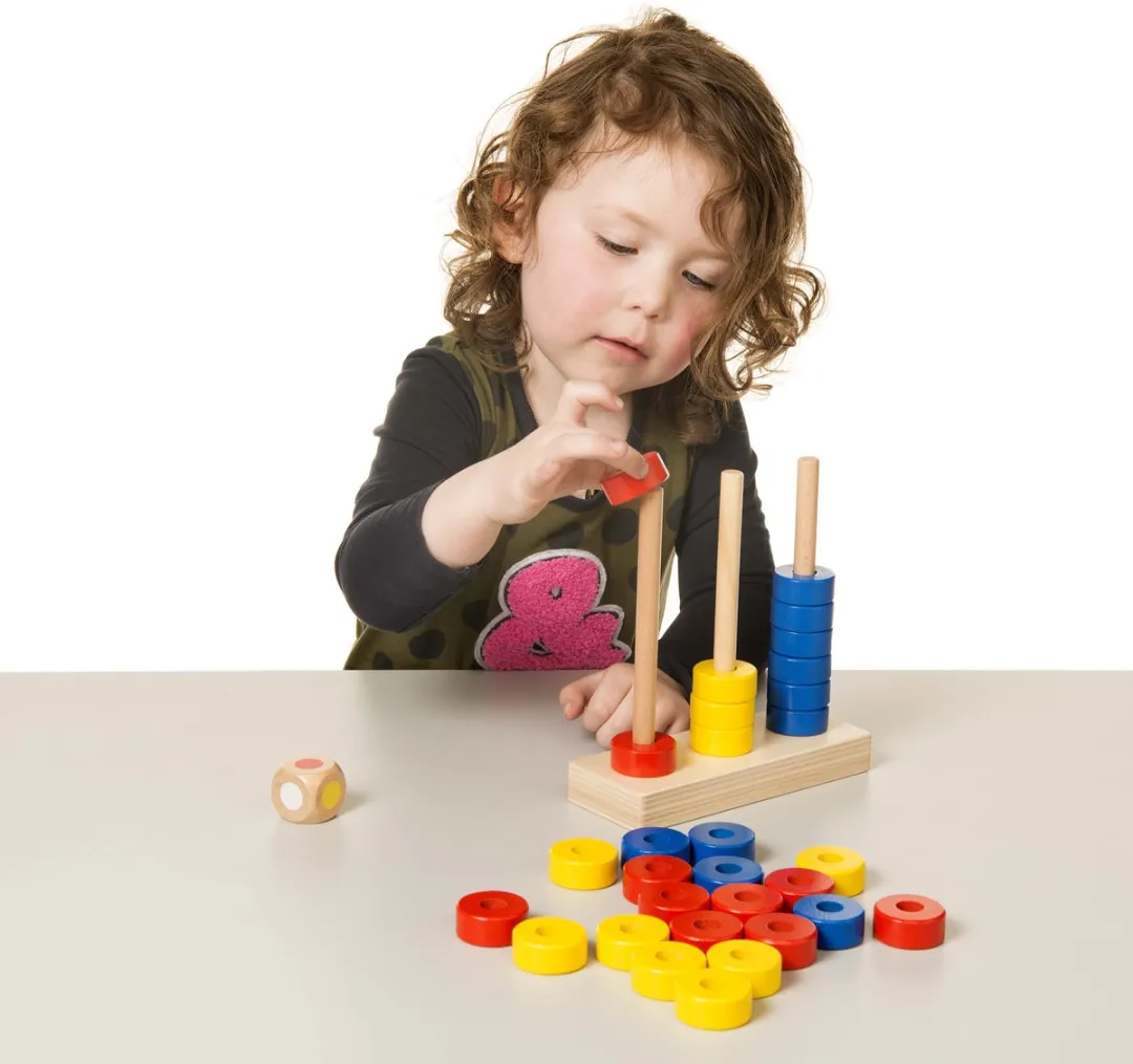Toys for Life Ringen Stapelen 30-delig - Educatief Houten Speelgoed - Blauw/Geel/Rood