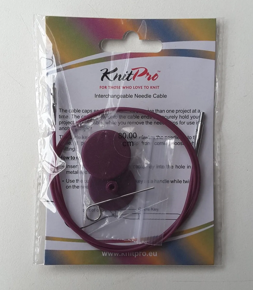 Knitpro verwisselbare kabel voor rondbreinaalden 80 cm