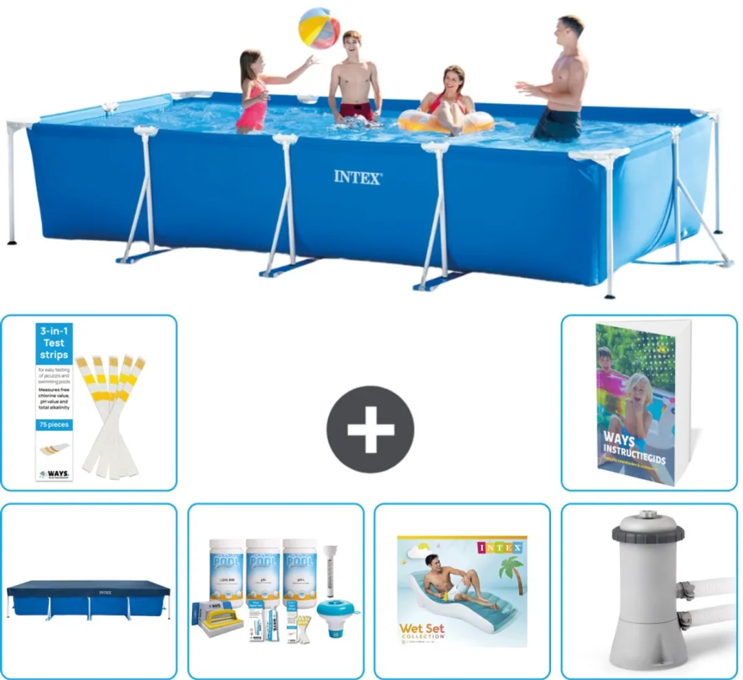 Intex Frame Zwembad 450x220x84cm Blauw