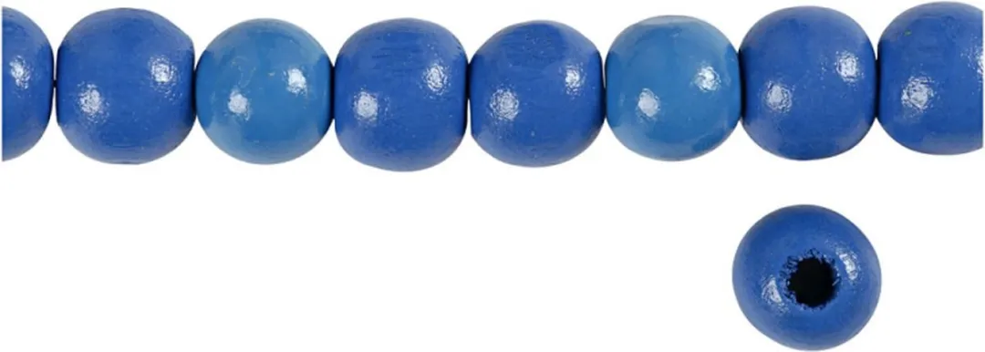 Creativ Company Houten Kralen 12mm - Blauw - 40 Stuks