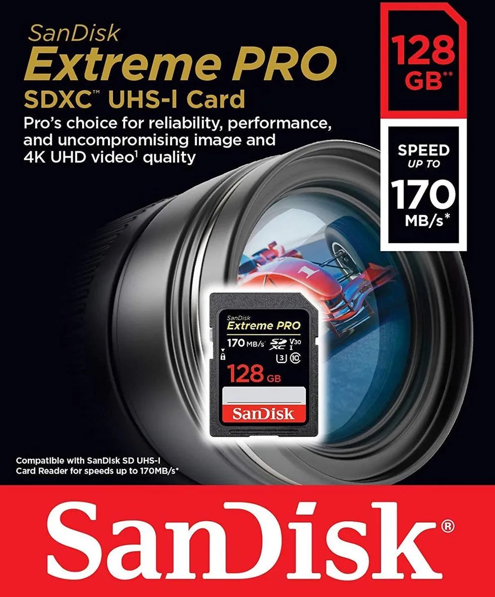 SanDisk Extreme Pro SDXC 128GB - 170MB/s