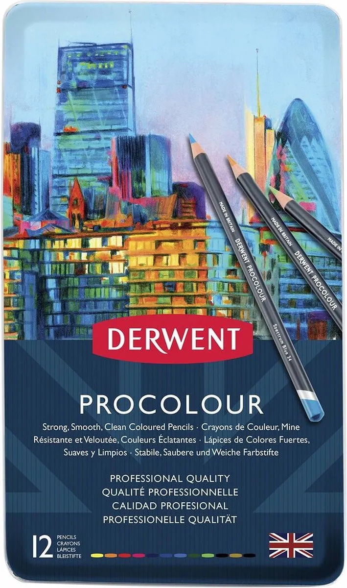 Derwent Procolour Kleurpotloden - 12 Stuks Multicolor