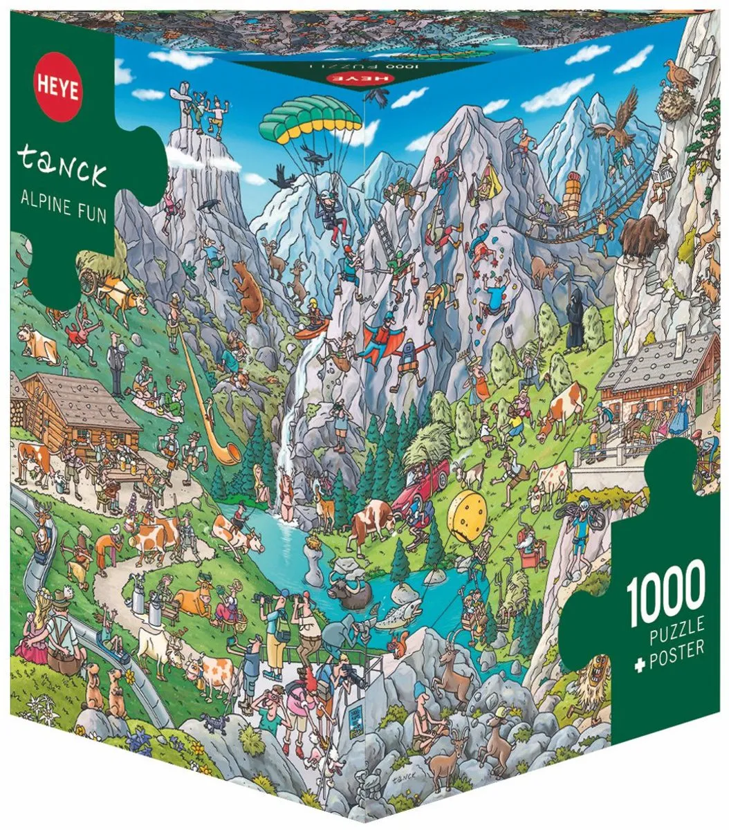 Heye Puzzel Alpine Fun 1000 stukjes - Driehoek - Voor beginners en ervaren