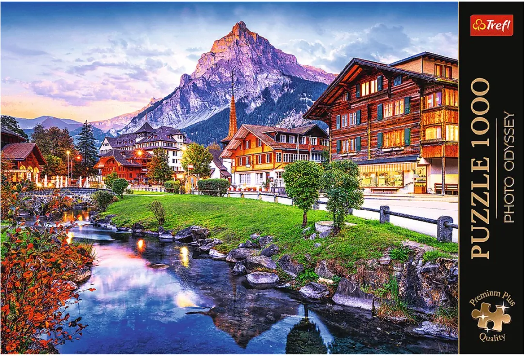 Trefl puzzel 1000 stukjes - Premium Plus Photo Odyssey Zwitsers Alpen dorp.