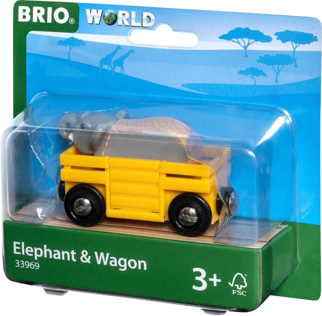 BRIO Wagon met olifant 33969