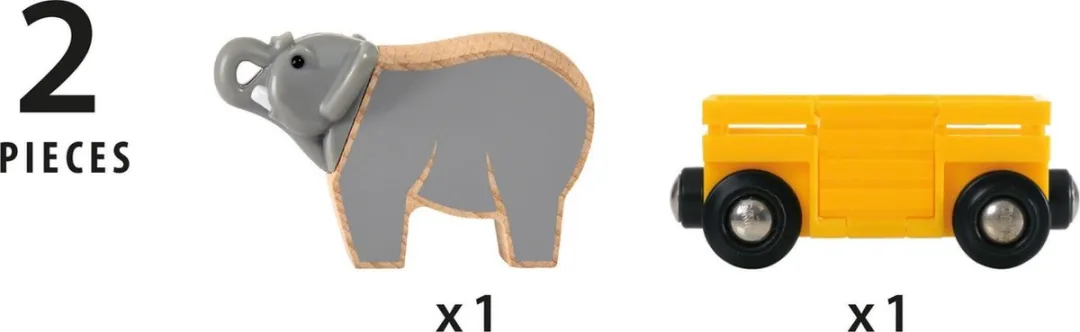 BRIO Wagon met olifant 33969 - Multicolor