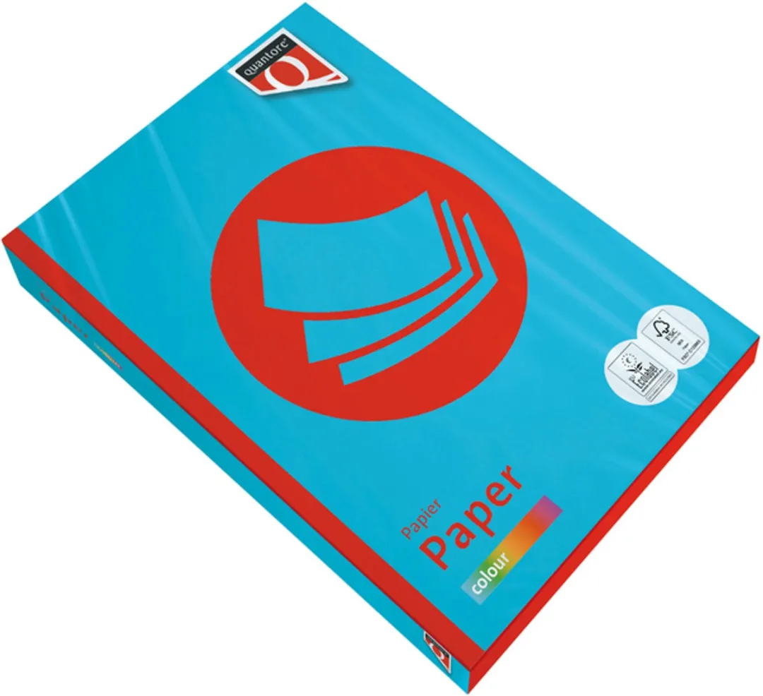 Quantore Gekleurd Papier A4 160gr Azuurblauw