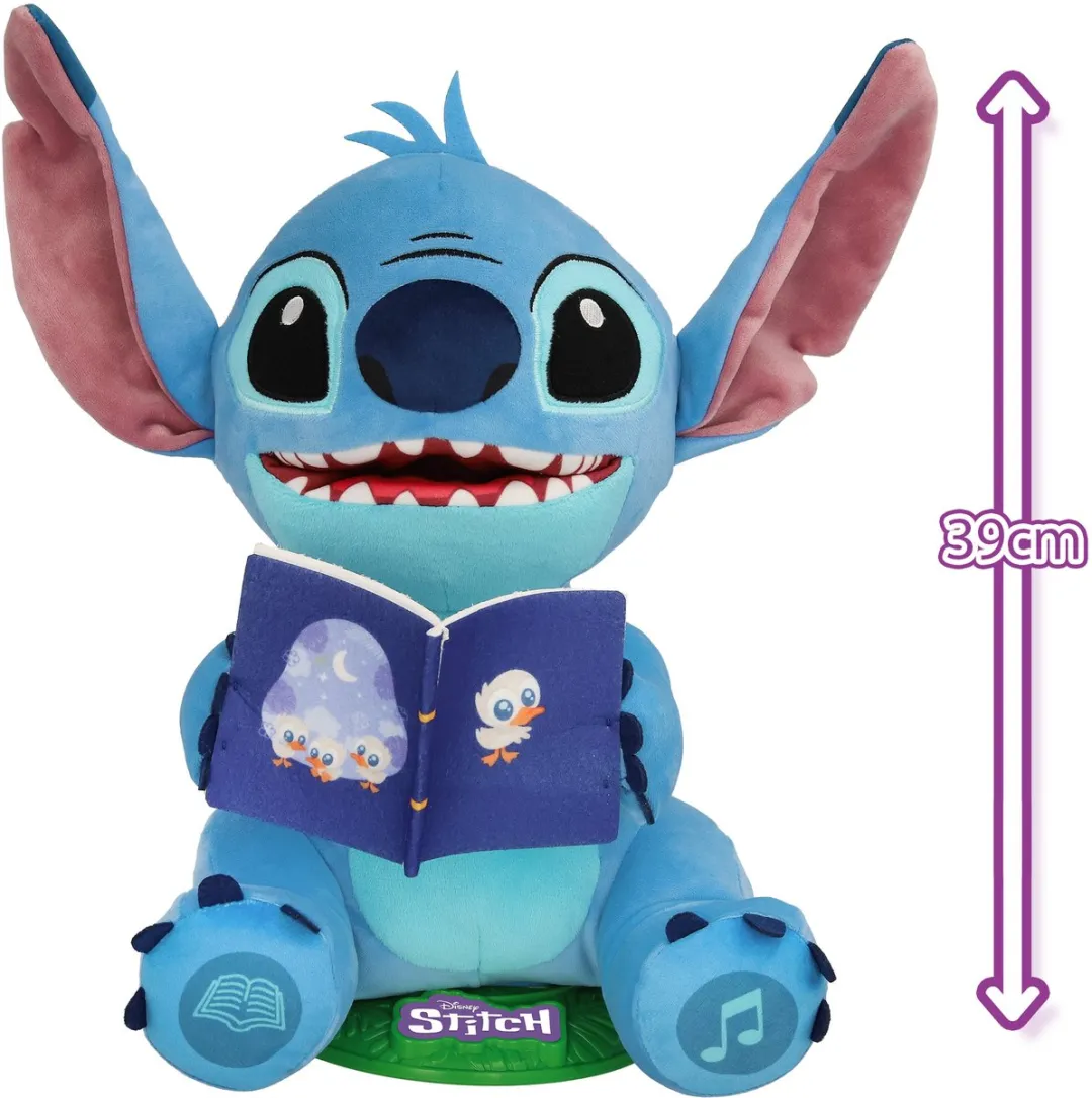 Disney Stitch Verhalenverteller - NL/EN/FR - Interactieve Knuffel met Licht, Geluid en Verhalen