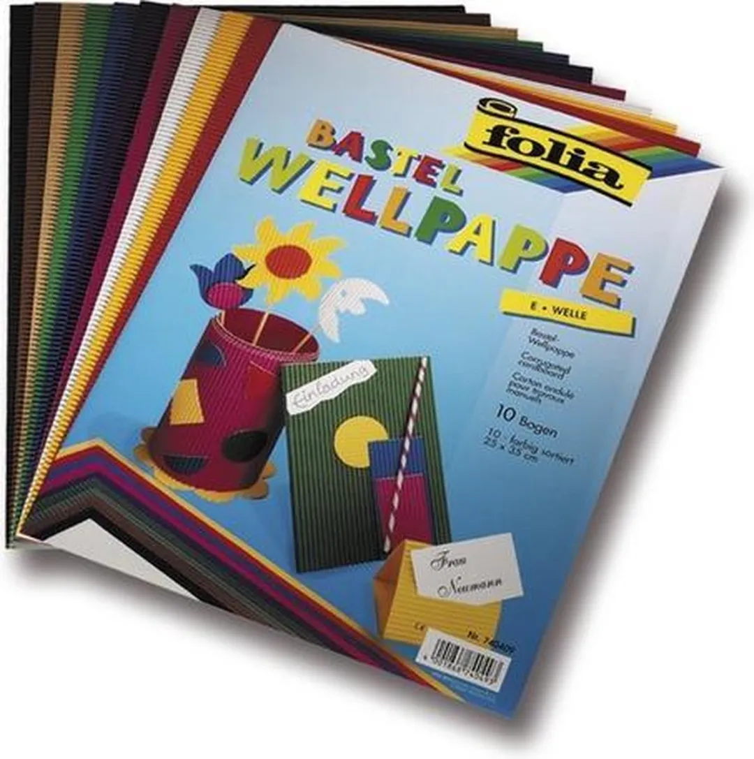 Folia Golfkarton Dubbelzijdig 25x35cm - Geassorteerde Kleuren