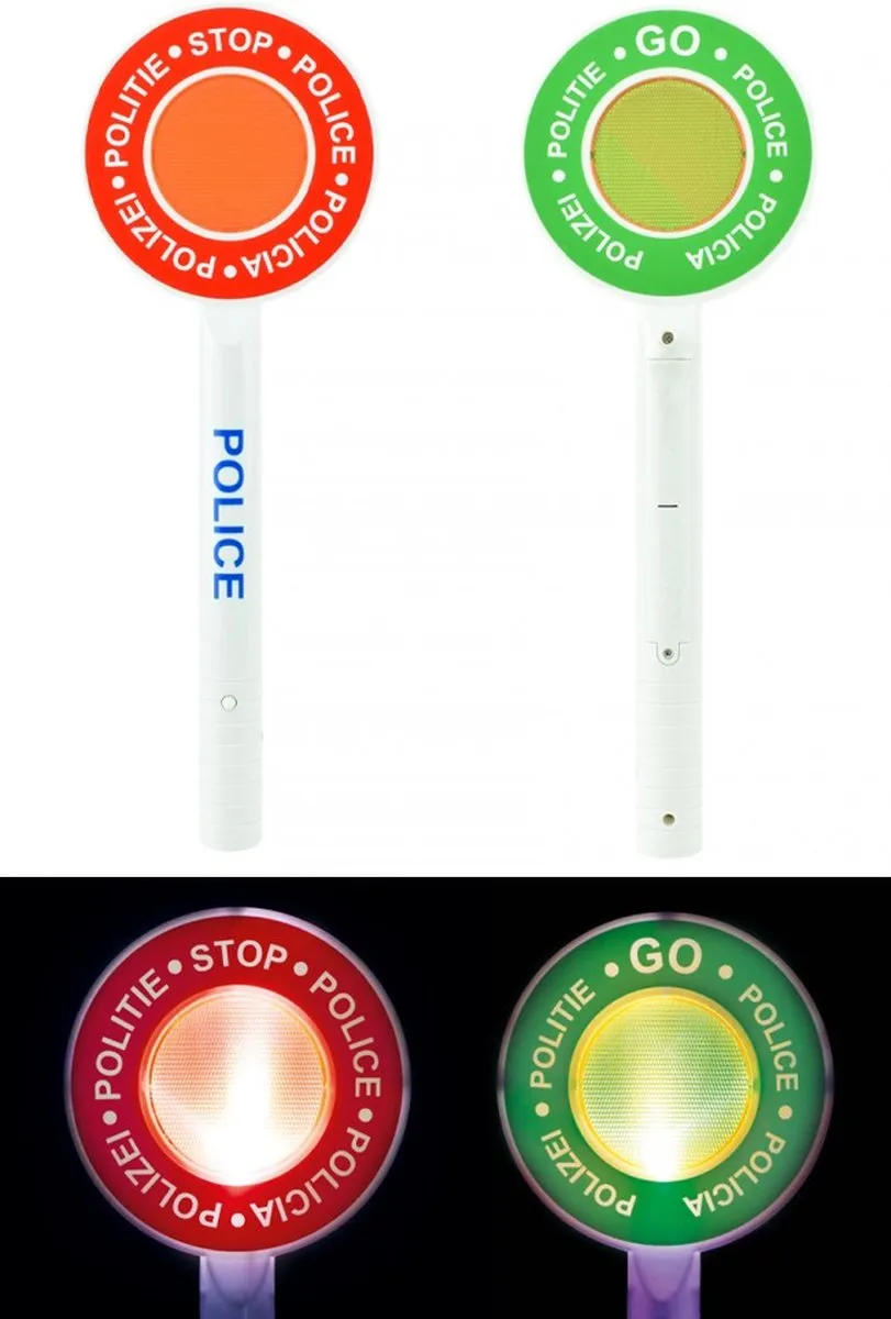 Toi-Toys Politiestopbord 29cm - Knipperlicht Wit