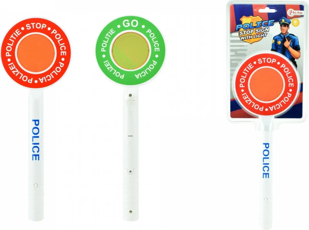 Toi-Toys Politiestopbord 29cm - Knipperlicht Wit