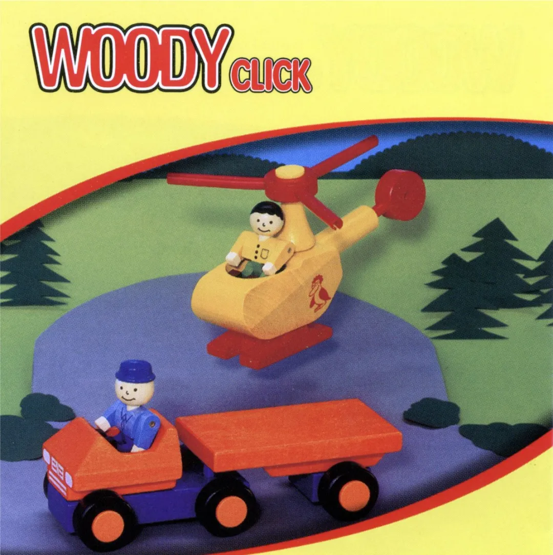 Beleduc Woody Click Helikopter met Trailer
