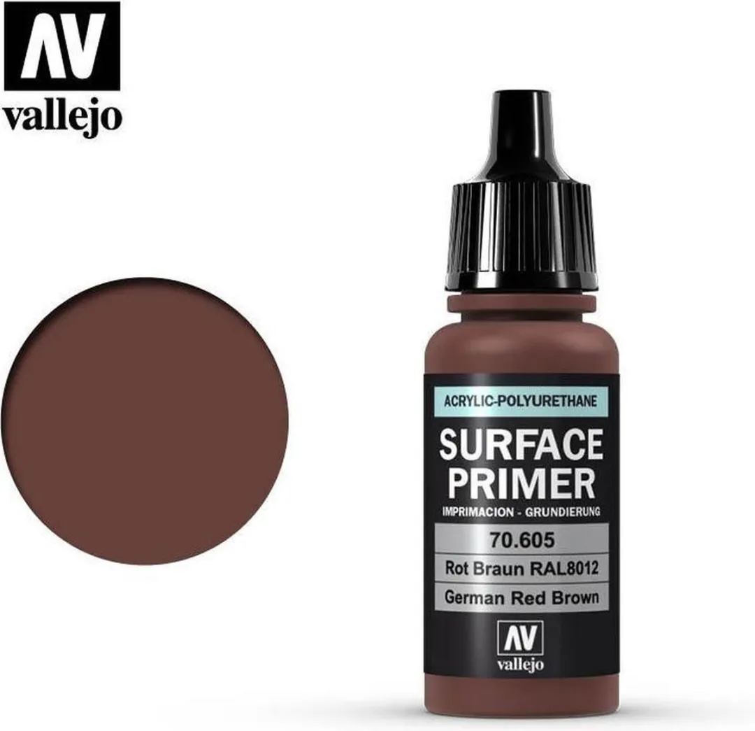 Vallejo Hobbyverf Acrylverf 70605 German Red Brown - 17ml