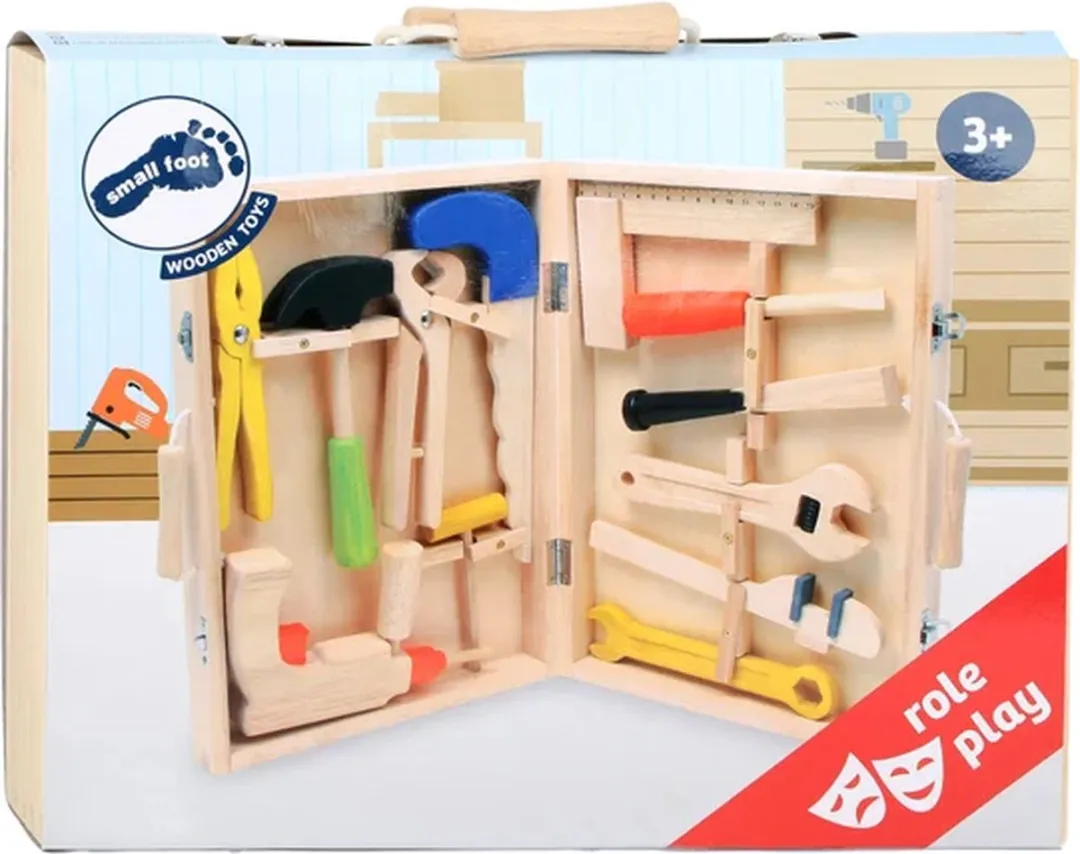 Small Foot Houten Gereedschapkoffer Multicolor - 12 Stuks - afbeelding 6 van 6
