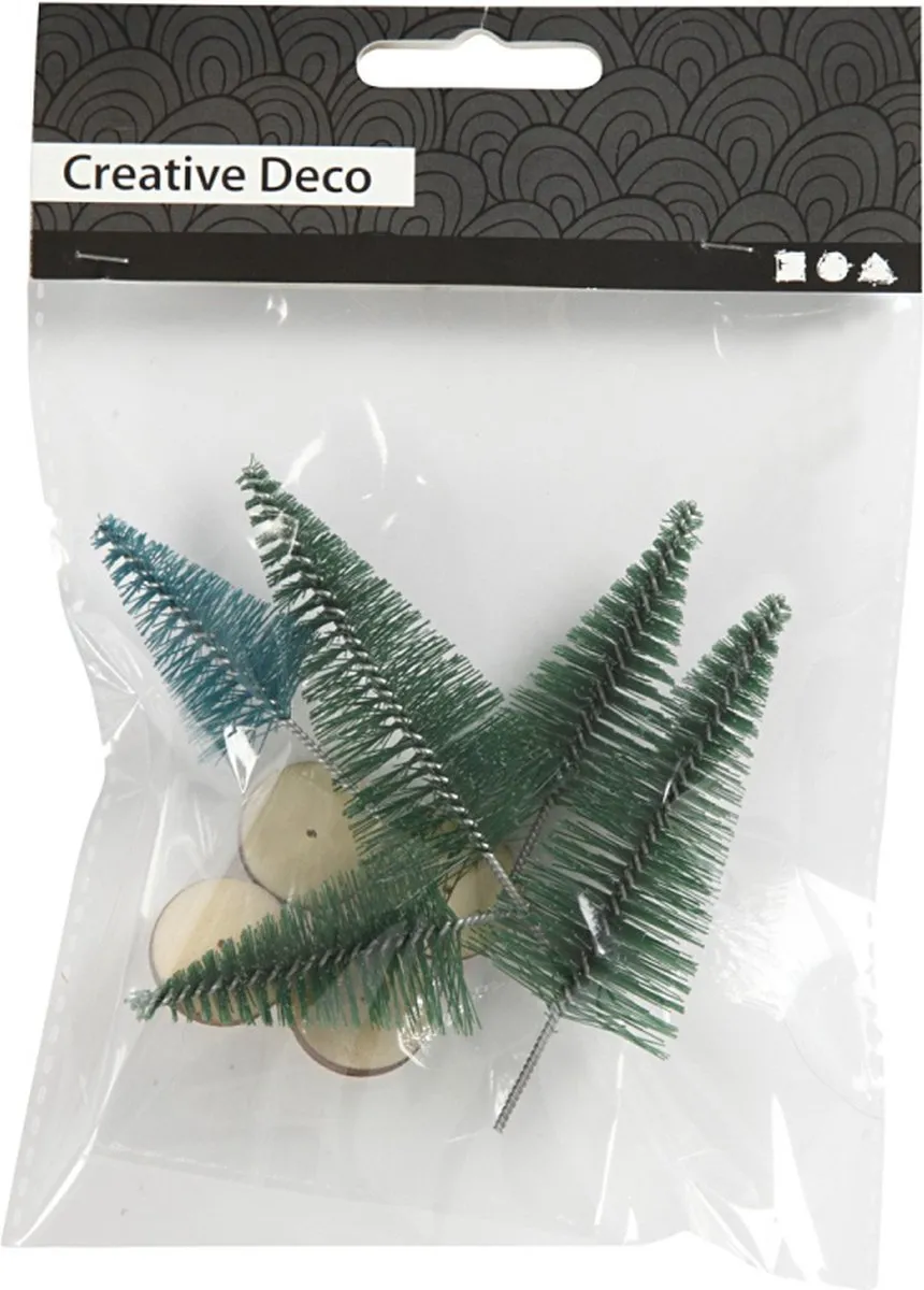 Creativ Company Miniatuur Kerstbomen Groen - 5 Stuks