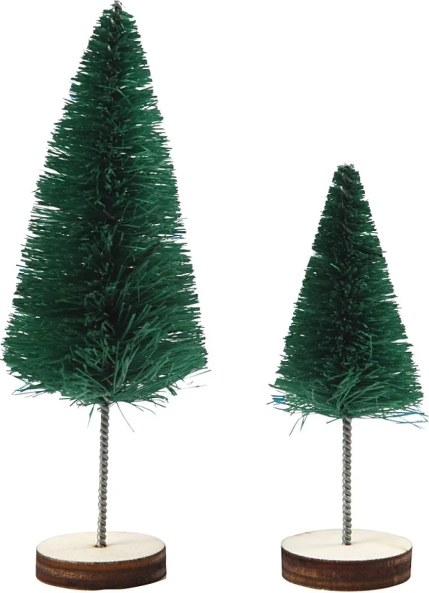 Creativ Company Miniatuur Kerstbomen Groen - 5 Stuks