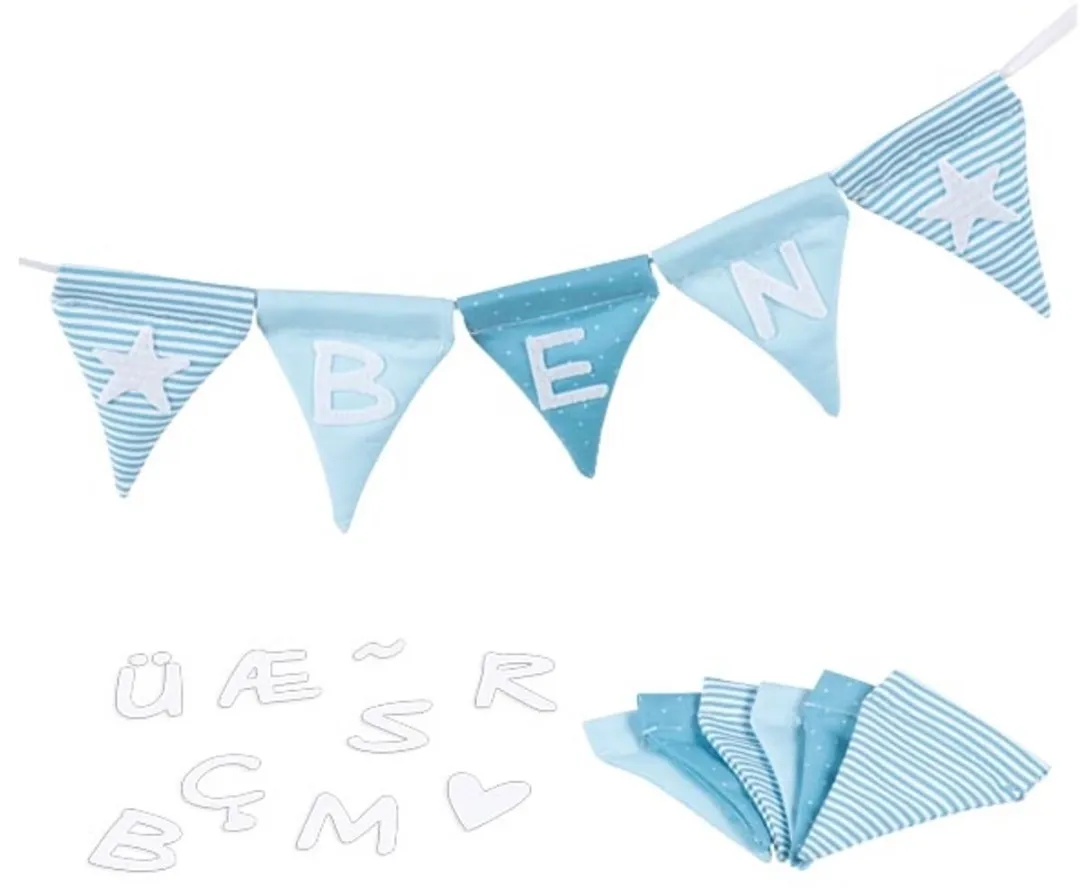 Goki Name Bunting - Blauw