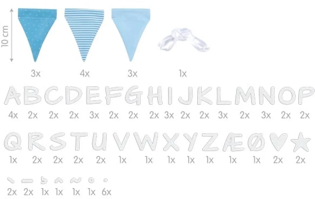 Goki Name Bunting - Blauw