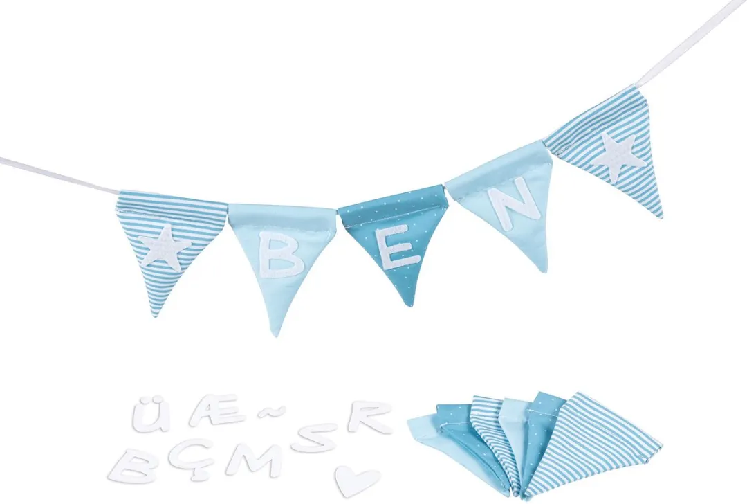Goki Name Bunting - Blauw