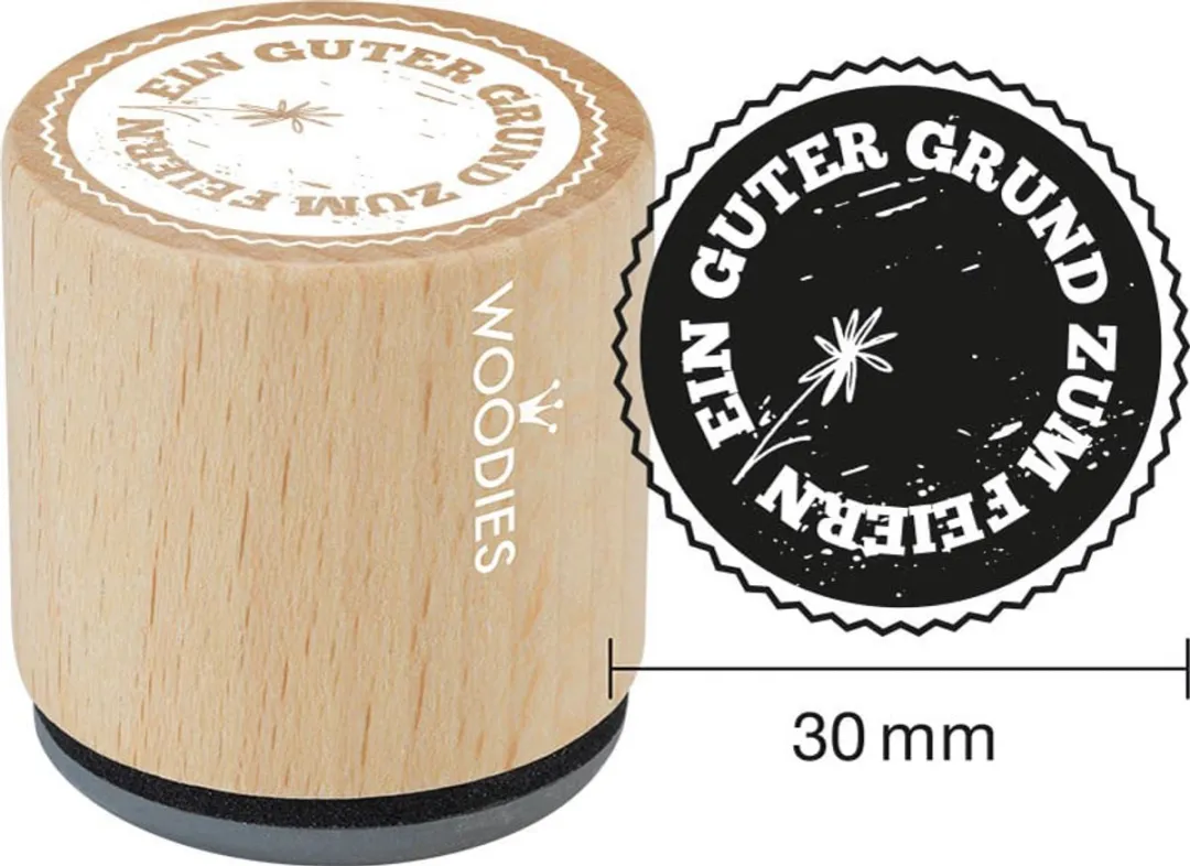 Motivatie stempel Houtlook 'Reden voor een feestje'