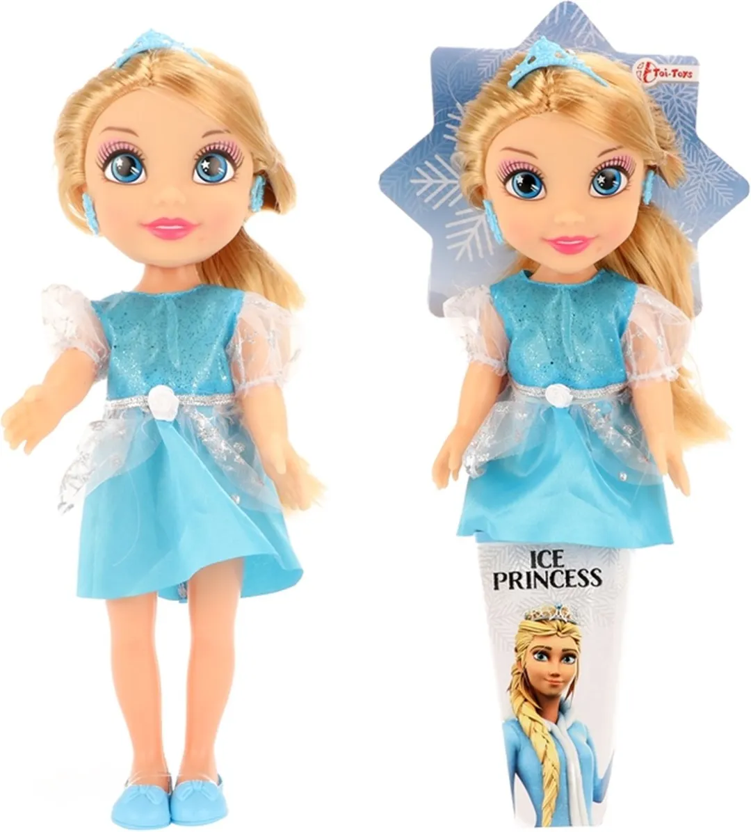 Toi-Toys Pop IJsprinses 28cm - Blauw