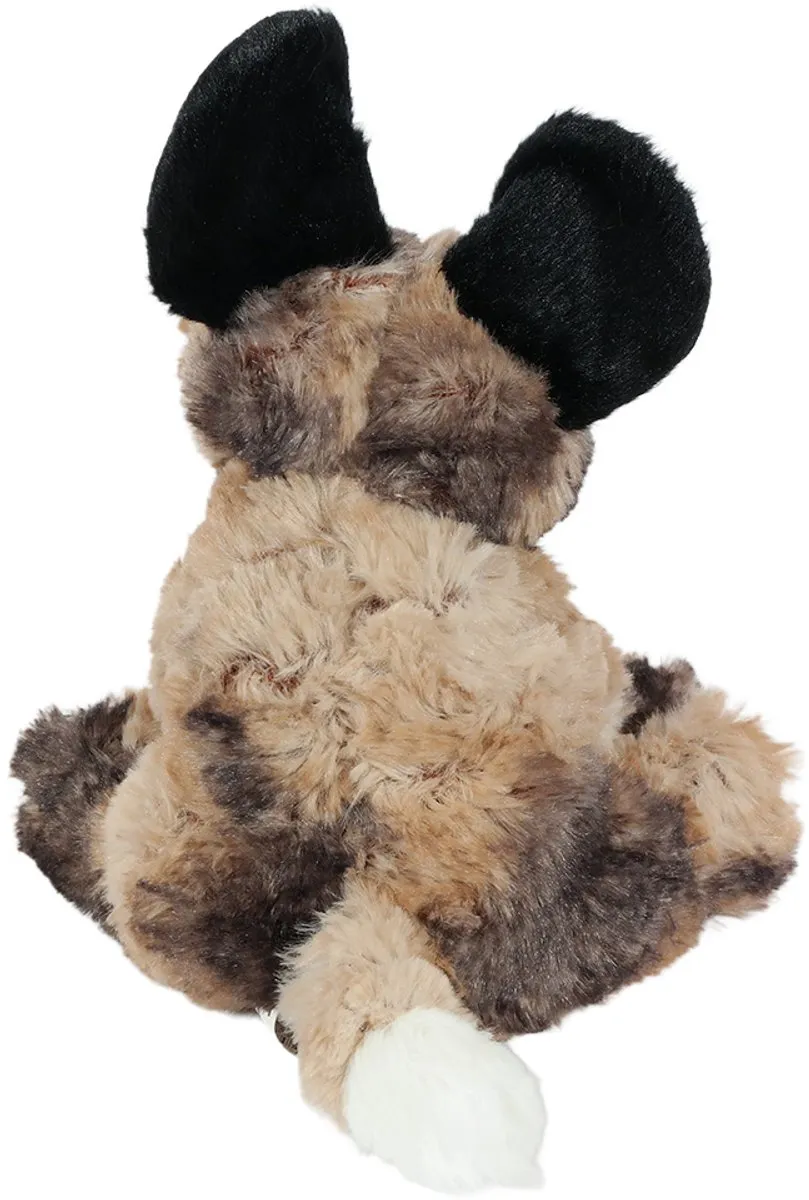 PIA Soft Toys Wilde Hond Knuffel 19cm - Beige/Zwart