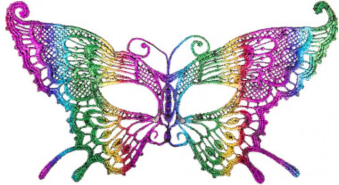 Carnival Toys Vlindermasker Dames/meisjes Karton Roze One-size