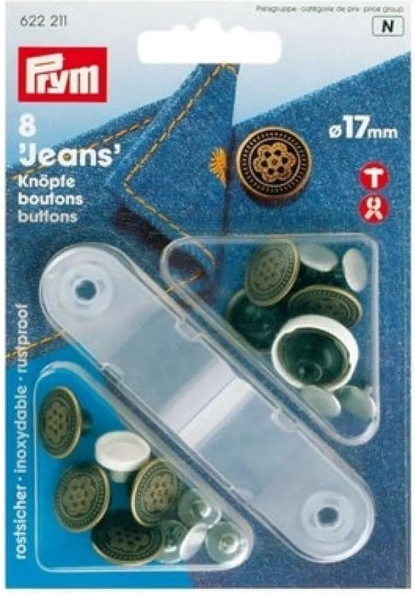 Prym Jeansknopen Bloem Design 17mm