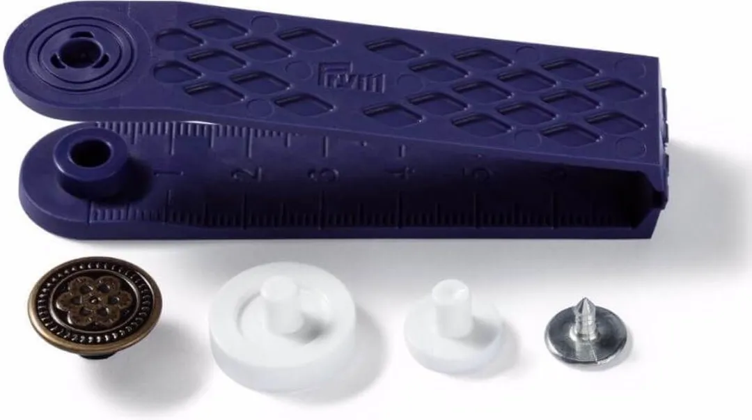 Prym Jeansknopen Bloem Design 17mm - Oud Messing - 8 Stuks