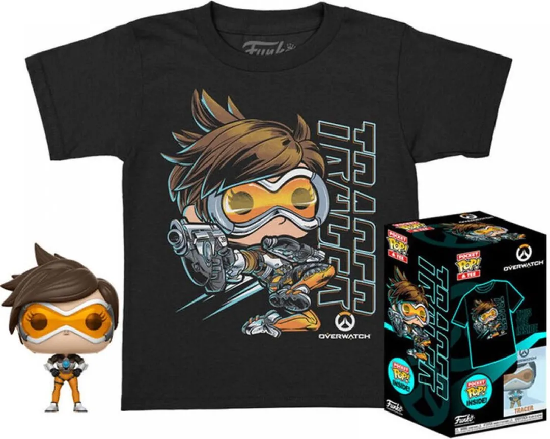 Funko Pop! Overwatch Tracer Keychain & T-shirt - 63465 - afbeelding 6 van 6